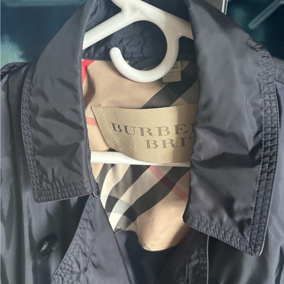 Burberry Brit Black and Beige Check Trench Coat - Picture 9 of 13